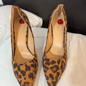 Catherines Brown Leopard Print Heels